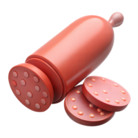 A Single Smoked Sausage Lying Open With Two Slices png
