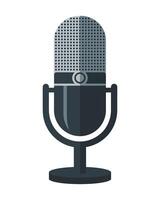 Microphone icon on white background vector