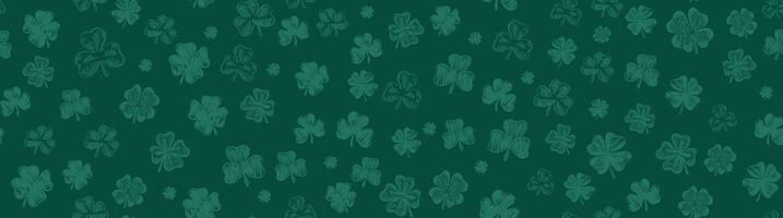 Sketch pattern clover. St. Patrick's Day. Hand drawn illustration vector