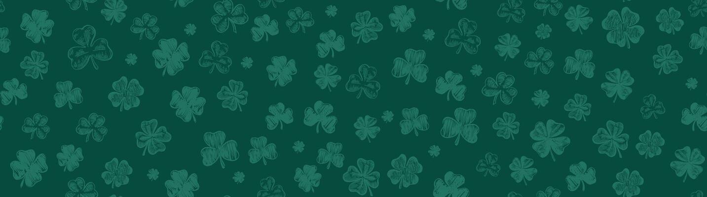 Sketch pattern clover. St. Patrick's Day. Hand drawn illustration