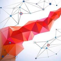 Abstract geometric mosaic line vector