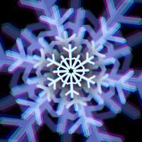Christmas snowflake sign with aberrations vector