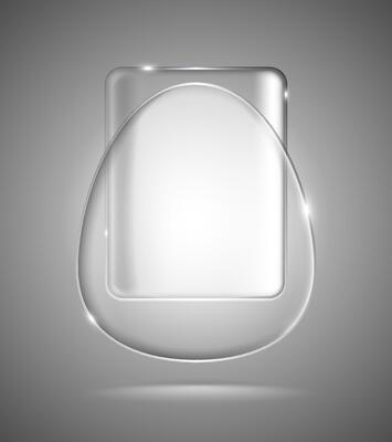 Lightened glass geometric shapes