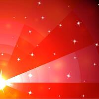 Abstract red mosaic galaxy with perspective vector