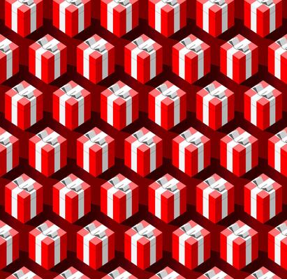 Seamless pattern with gift boxes