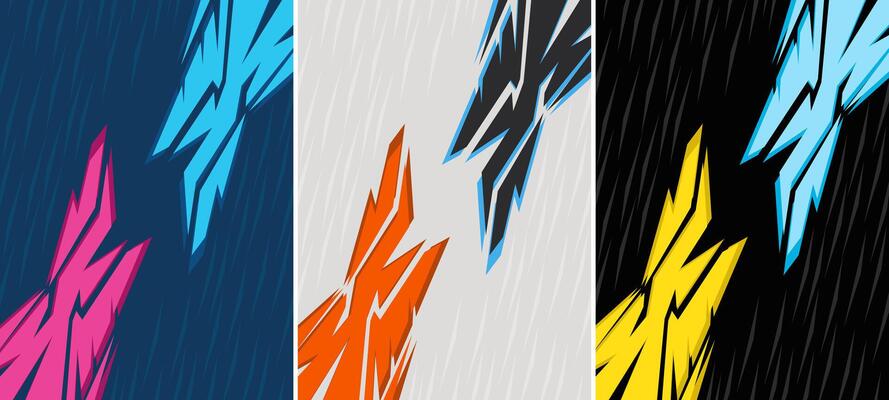 Customizable Sports jersey pattern design set for sublimation Printing. Sports T-Shirt Background