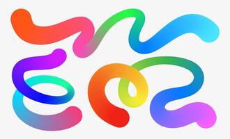 Creative shapes with gradient colors on white background. vector