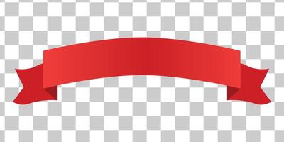 Red ribbon wavy element collection. vector