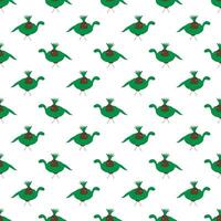 Pineapple in a dinosaur swimming ring. Cute character on the beach. Seamless pattern. vector
