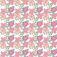 Seamless pattern of simple plant elements in pastel colors. vector