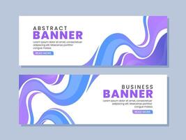 Abstract gradient waves banner template vector