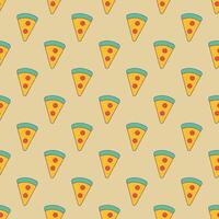 pizza slice pattern on a beige background vector