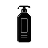 A black and white bottle with a soap dispenser vector