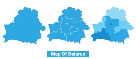 Bluescale Belarus map in different style border outline illustration set vector
