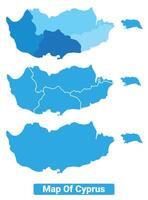 Bluescale Cyprus map in different style border outline illustration set vector