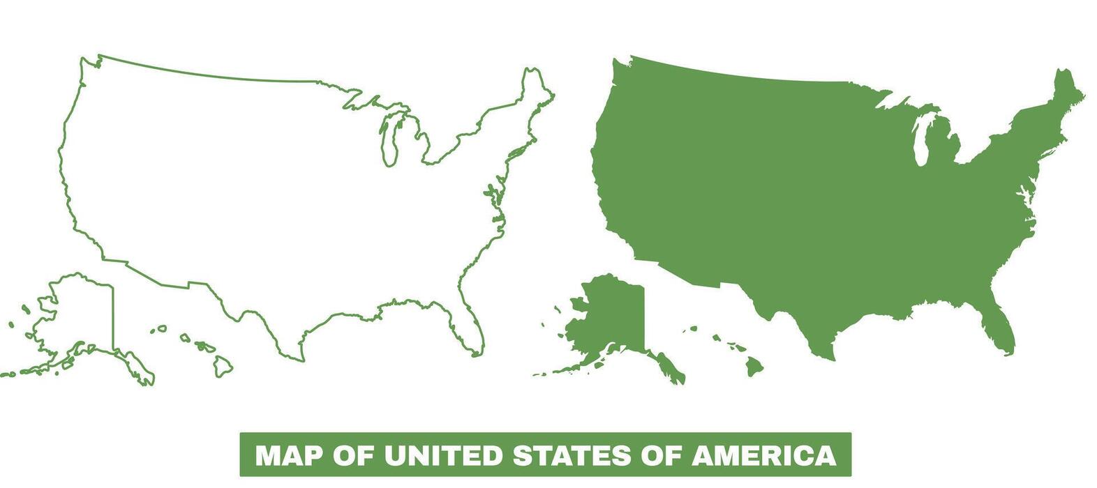 United States Map SVGs for Free - Simple United States Of America Outline Flat Map Style Illustration Set Free Vector 