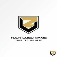 Logo design graphic concept creative abstract premium stock initial ZU or ZV line sport font on triangle. Related to monogram typography brand vector