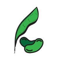 soybeans set , soya food soybeans simple style vector