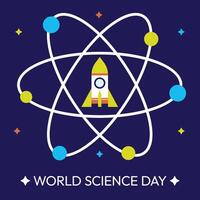 World science day poster design. vector
