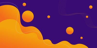 Dynamic abstract orange wave gradient illustration on geometric background with simple wave pattern. Cool and bright design. vector