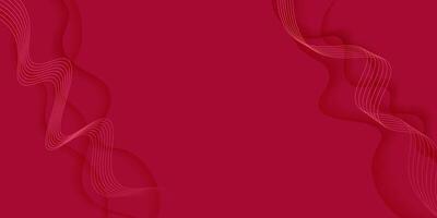 Futuristic red wave color background with realistic wave pattern design, shadow and wavy lines. Eps10 vector