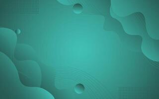 Colorful bright green geometric business banner design. Creative banner design with wave and line shapes as template. Simple horizontal banner. vector