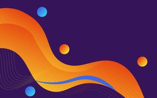 Modern orange purple geometric business banner design. Creative banner design with wave and line shape as template. Simple horizontal banner. vector