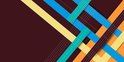 Brown gradient background with colorful rectangle overlapping design. Decorative shadow design with simple style and lines. vector