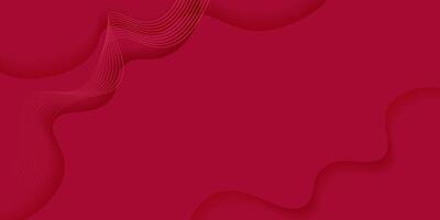 Futuristic red wave color background with realistic wavy lines and shadow pattern design. Eps10 vector