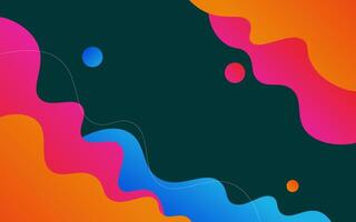 Colorful geometric business banner design. Creative banner design with wave and line shapes as template. Simple design on horizontal banner. vector