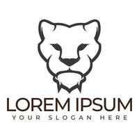 Simple lion image design vector