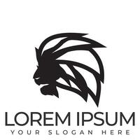 Unique design of a majestic lion, side view vector