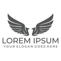 Grey bird wing flapping design vector