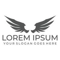 Grey bird wing flapping design vector