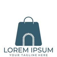 Design image of sturdy arch shopping bag vector