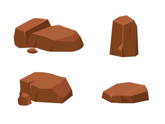 Rocks and stones set design element