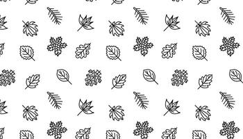 A pattern made up of autumn leaves. vector