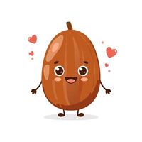 Date Cute Cartoon Fruit Fresh Animation Healthy Character vector