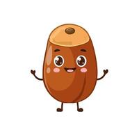 Date Cute Cartoon Fruit Fresh Animation Kawaii Healthy Character vector