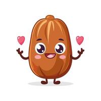 Date Cute Cartoon Fruit Fresh Animation Kawaii Healthy vector