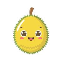 Durian Fruit Cute Cartoon Fresh Animation Healthy Character vector