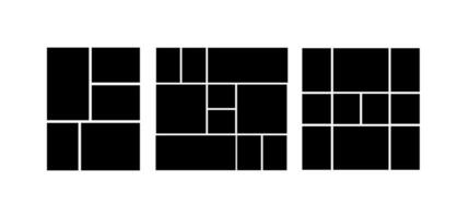 photos frame collage abstract design.Picture frame composition portfolio collection, poster wall template background and mockup. vector