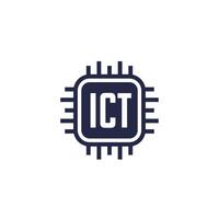 ICT icon, Information and communications technology vector