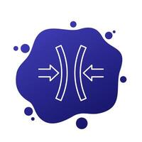 compression or squeeze icon in line design vector