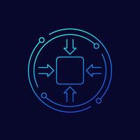 compact size icon, linear design vector