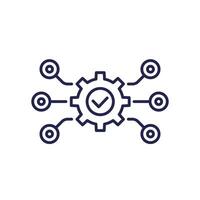 project execution line icon on white vector