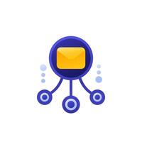 email automation icon for apps and web vector