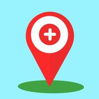 Hospital map pointer vector