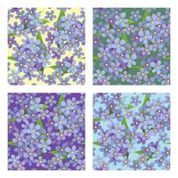 Seamless Pattern with Forget me not Flowers on a Pastel Backgrounds vector