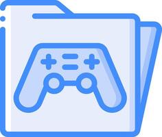 A folder with a game controller icon on it vector